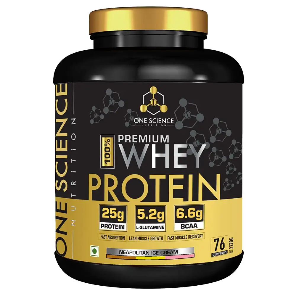 One Science 100% Premium Whey Protein,  5 lb  Neapolitan Ice Cream