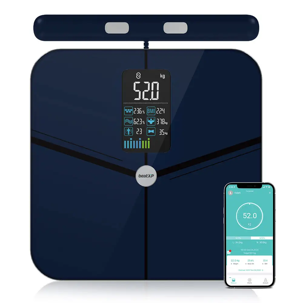 beatXP Infinity Weighing Scale with BMI,  Blue