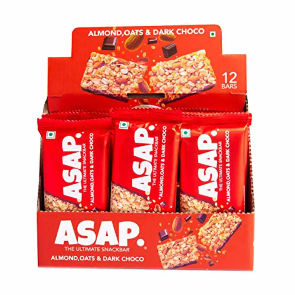 ASAP Healthy Granola Bars,  12 bar(s)  Almond Oats & Dark Choco