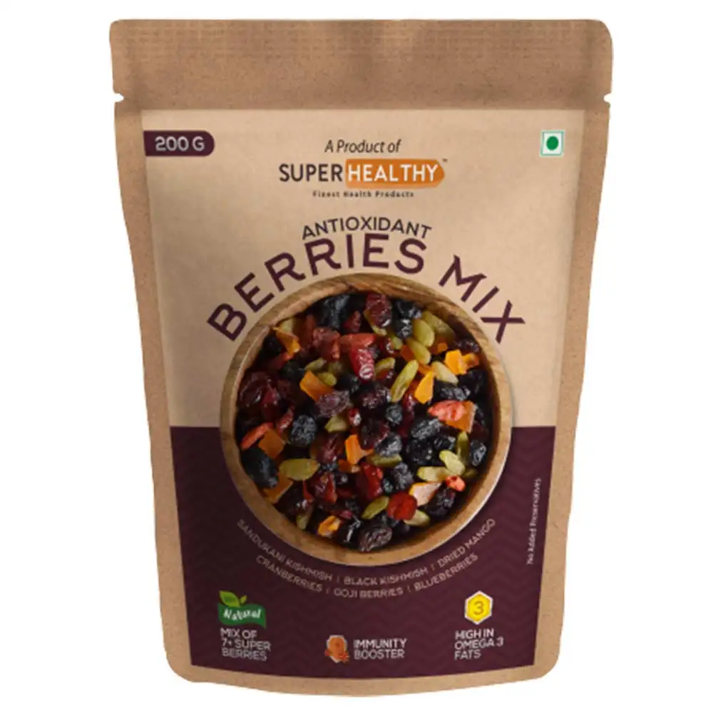 SuperHealthy Antioxidants Berries Mix,  0.2 kg  Natural