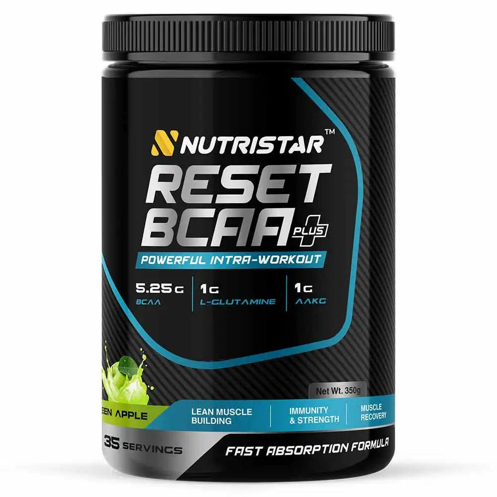 Nutristar Reset BCAA Plus,  0.77 lb  35 Servings  Green Apple