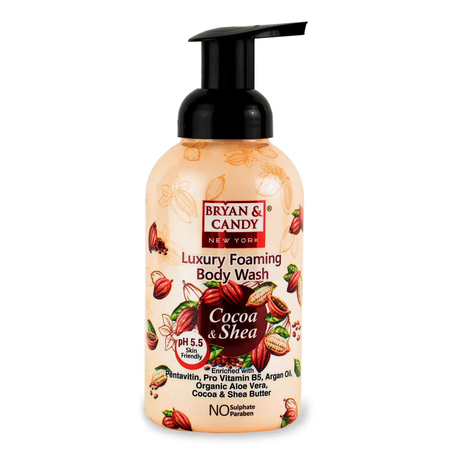 BRYAN & CANDY Cocoa Shea Luxury Foaming Body Wash Skin Friendly pH 5.5 All Skin Types