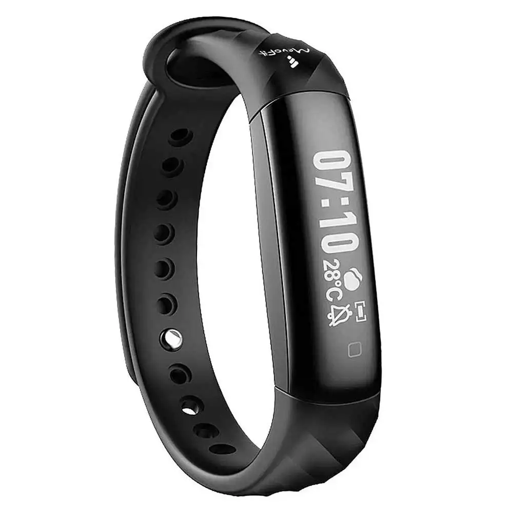 MevoFit Slim HR Fitness Band,  Black