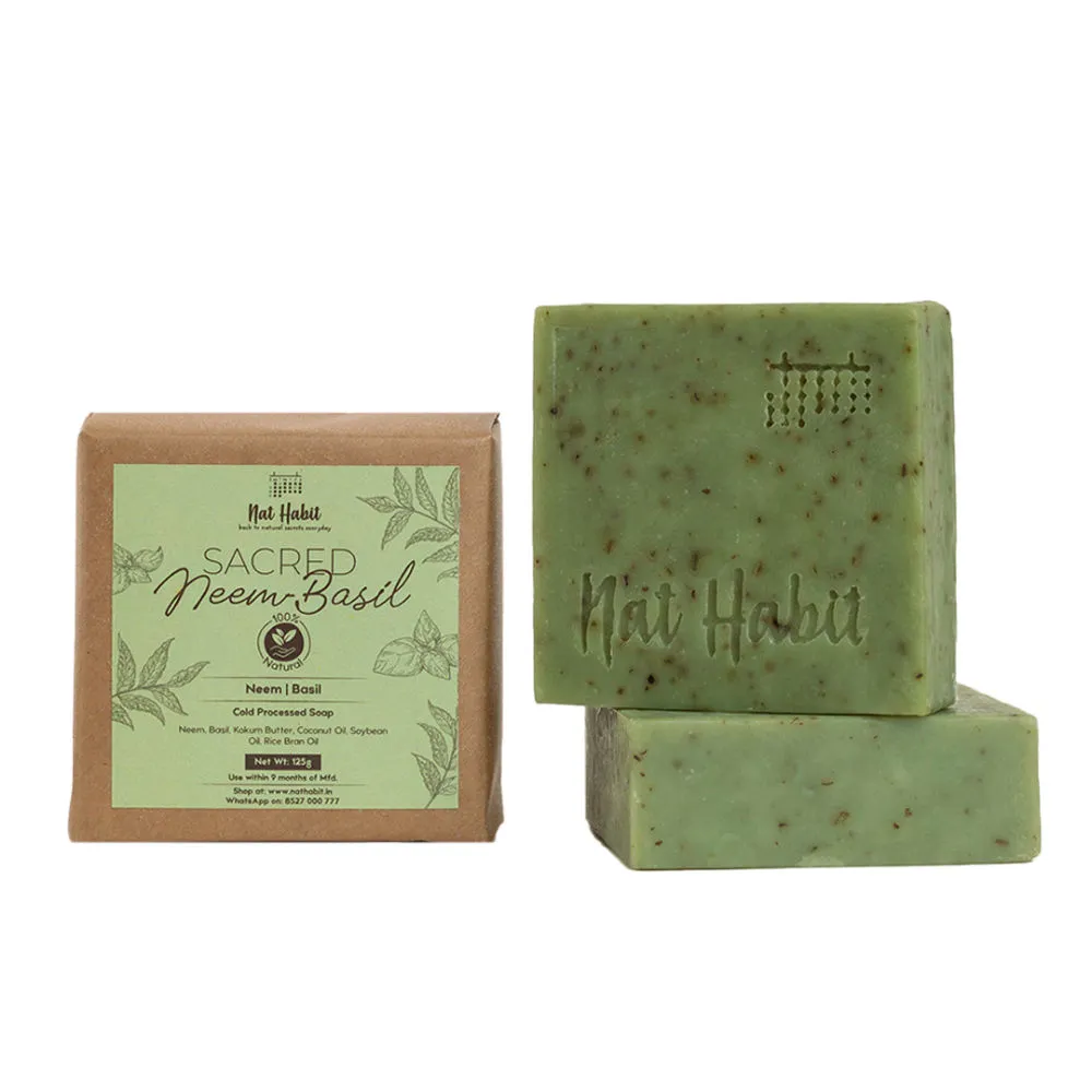 Nat Habit Sacred Neem Basil Cold Processed Soap