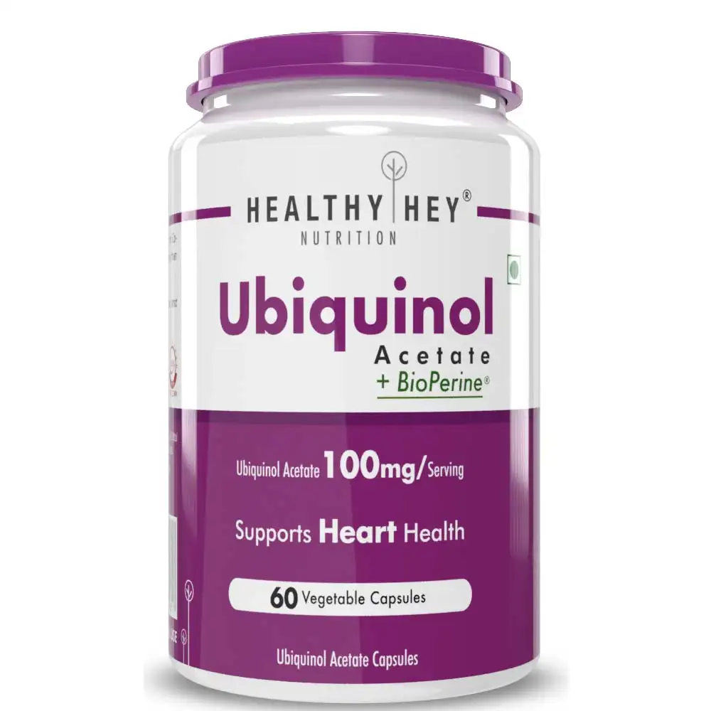 HealthyHey Nutrition Ubiquinol Acetate,  60 capsules