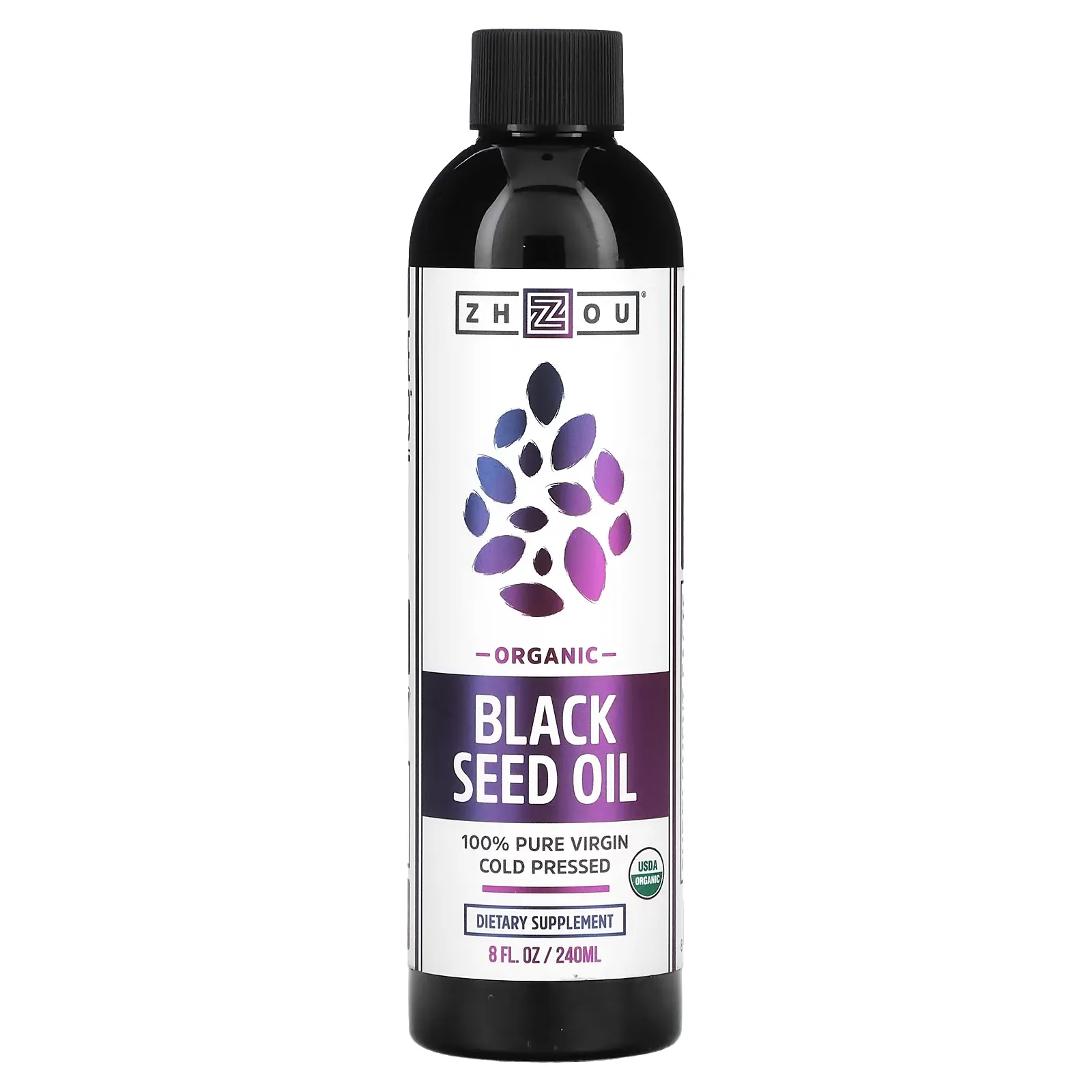 Organic Black Seed Oil, Cold Pressed, 8 fl oz (240 ml)