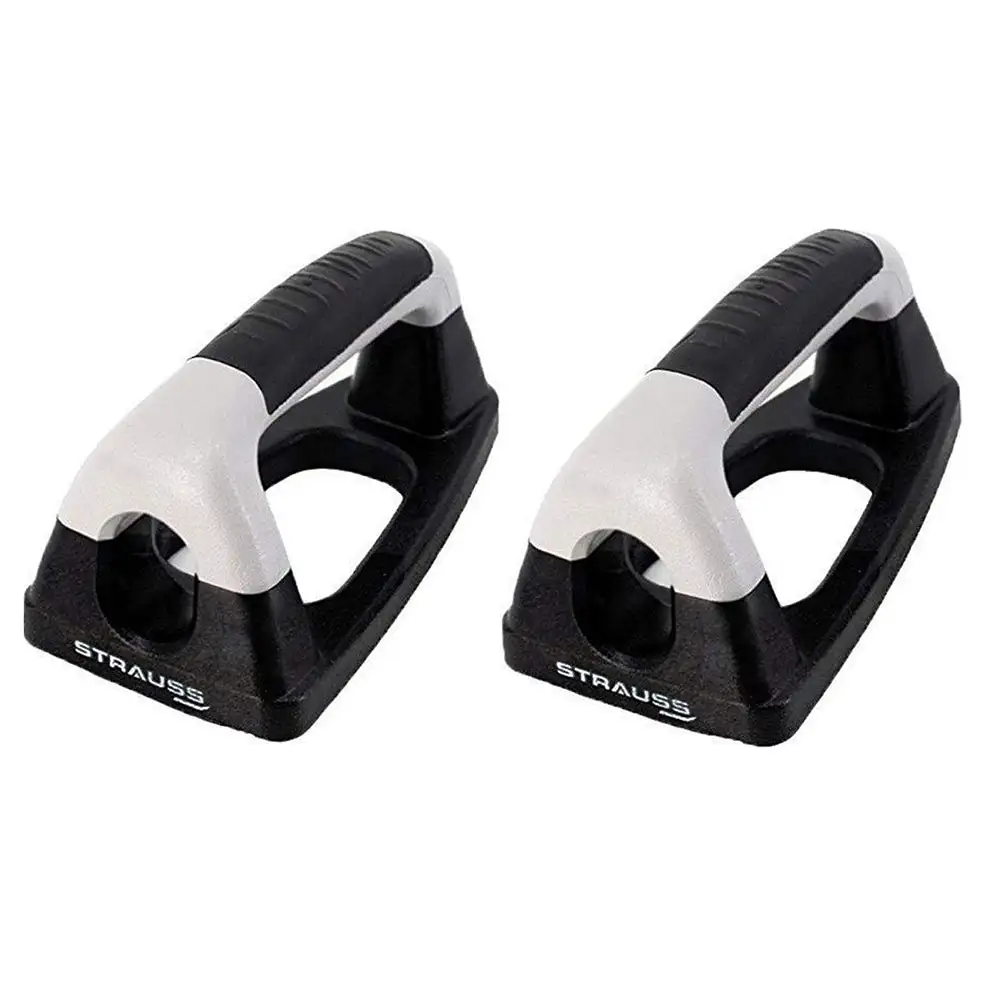 Strauss Push Up Bar,  Black and Grey (Pair)  Free Size