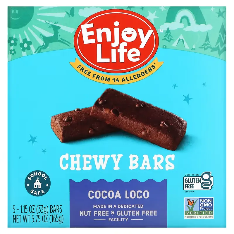 Chewy Bars, Cocoa Loco, 5 Bars, 1.15 oz (33 g) Each