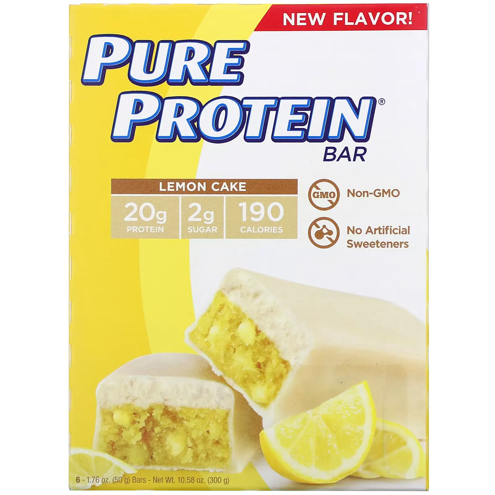 Lemon Cake Bar, 6 Bars, 1.76 oz (50 g) Each