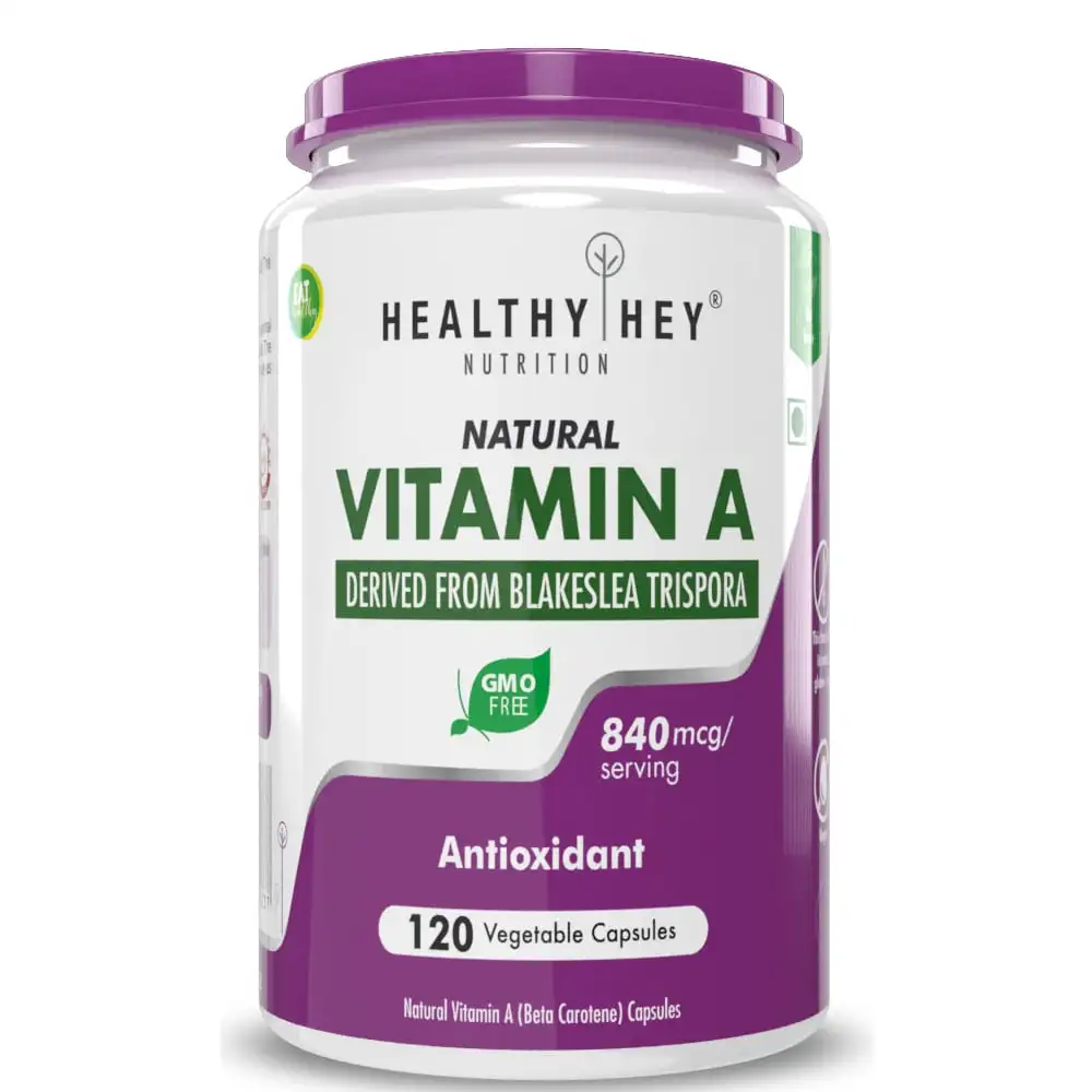 HealthyHey Nutrition Natural Vitamin A,  120 capsules