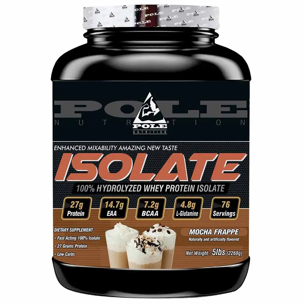 Pole Nutrition Whey Protein Isolate,  5 lb  Mocha Frappe