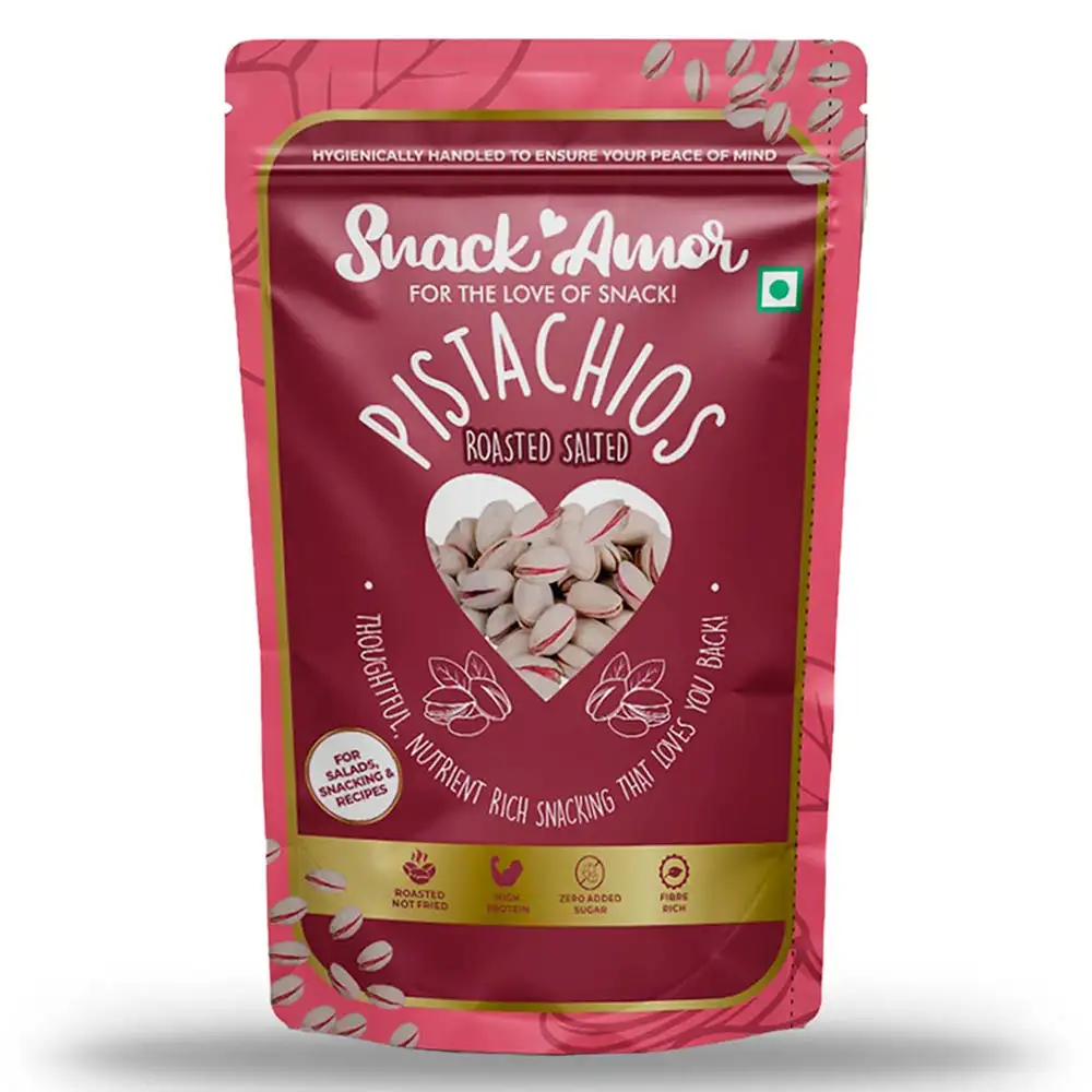 SnackAmor Roasted Salted Pistachios,  170 g  Unflavoured