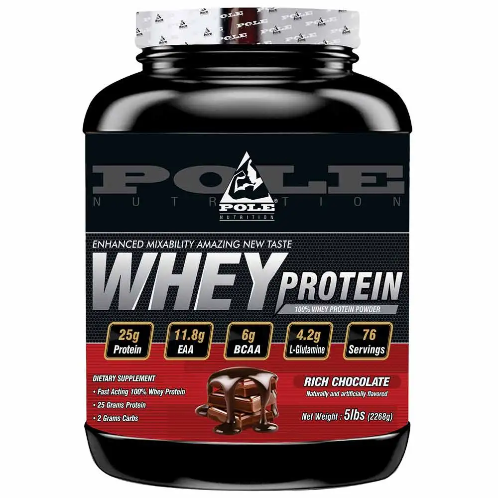 Pole Nutrition 100% Whey Protein,  5 lb  Rich Chocolate