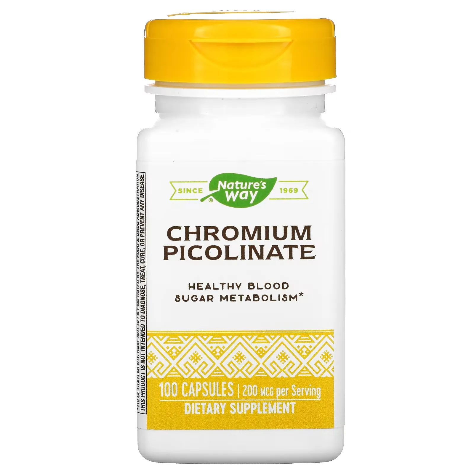 Chromium Picolinate, 200 mcg, 100 Capsules