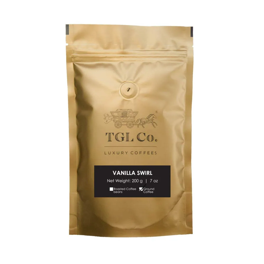 TGL Co. Vanilla Swirl Flavoured Coffee Coarse Ground Coffee