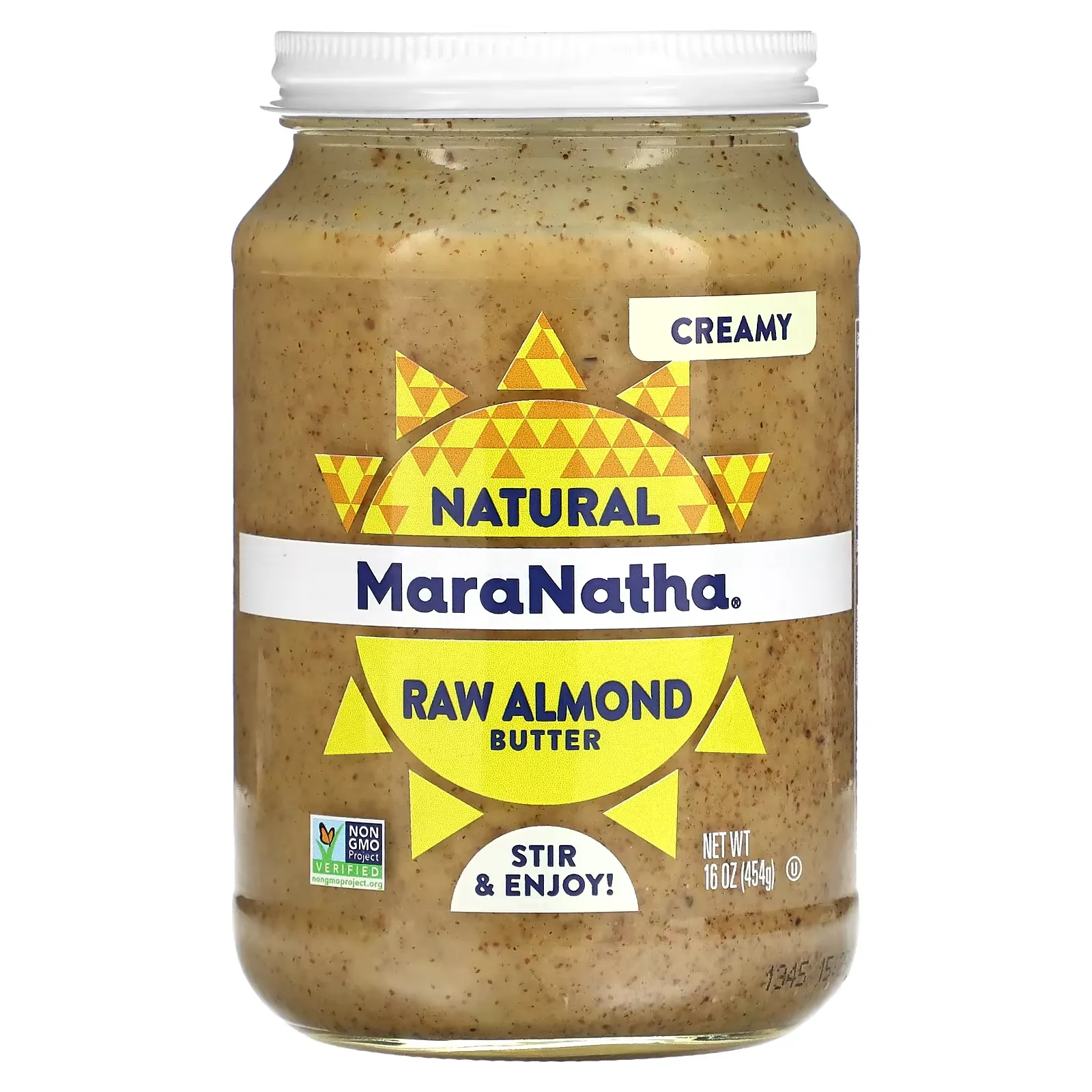 Natural Raw Almond Butter, Creamy, 16 oz (454 g)