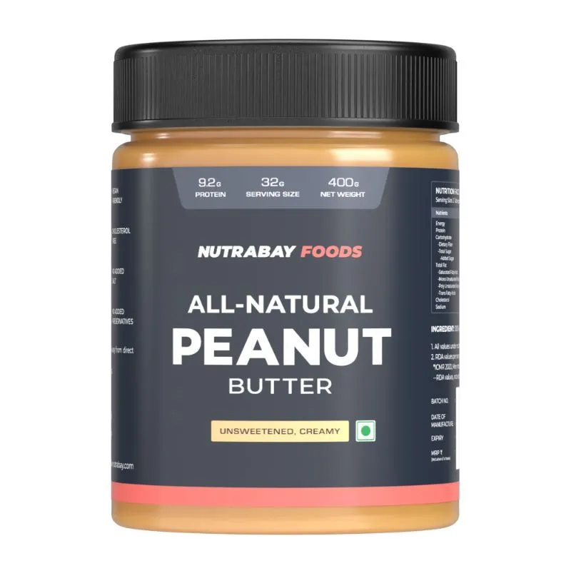 Nutrabay Foods Natural Peanut Butter Unsweetened - Creamy