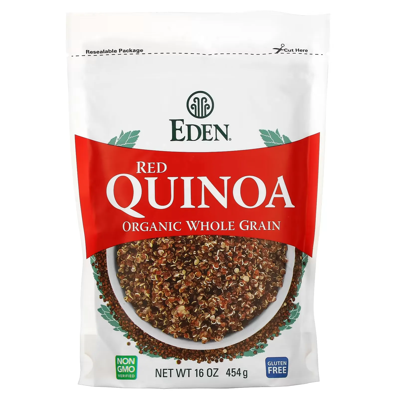 Organic Whole Grain, Red Quinoa, 16 oz (454 g)