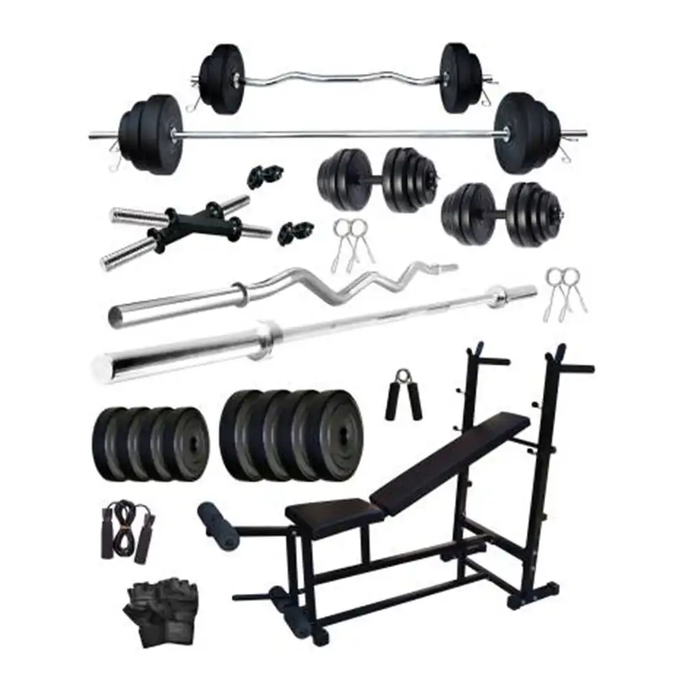 Fitmax PVC 46KG COMBO 25 WB SL Home Gym Kit