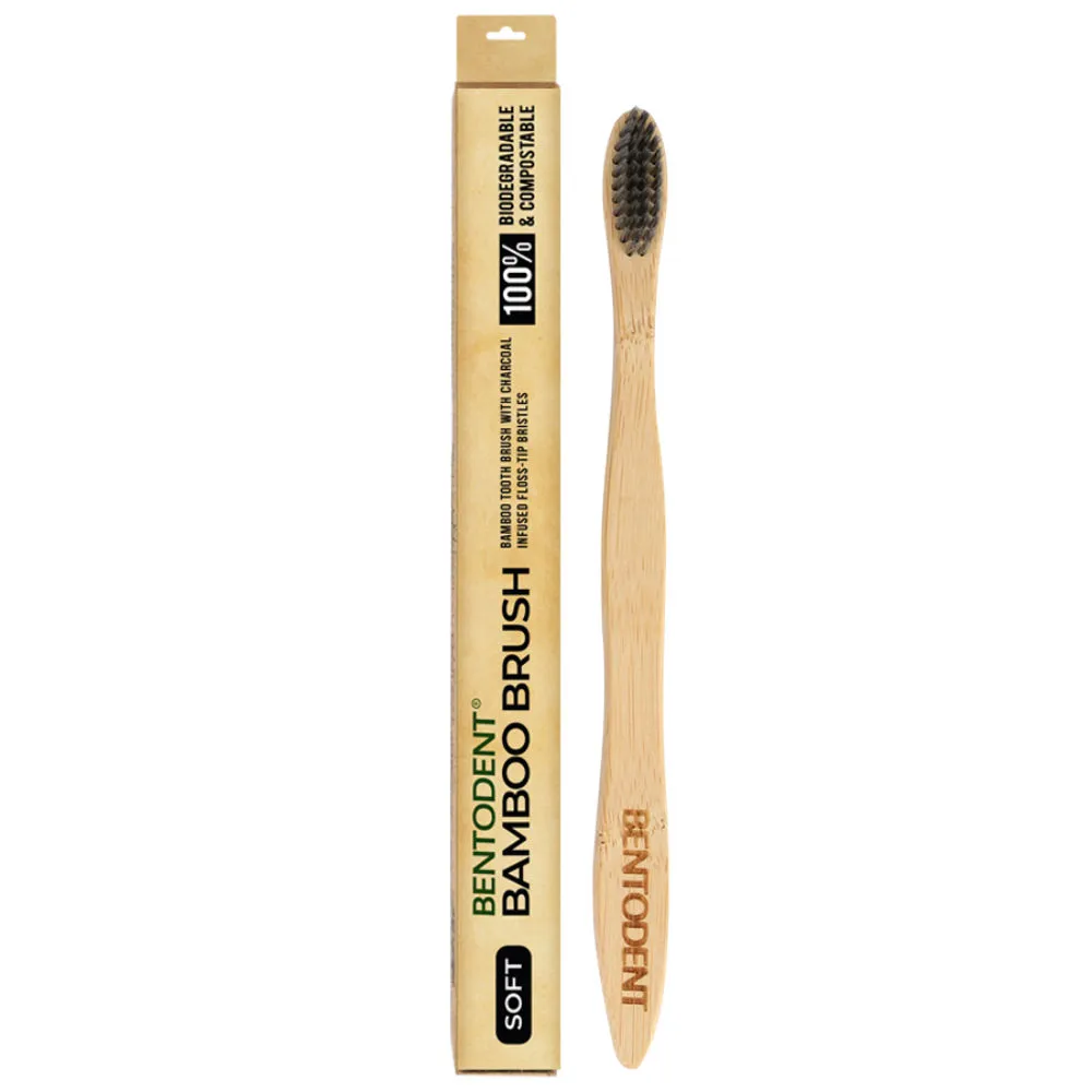 Bentodent Bamboo Toothbrush Adults Charcoal - Soft