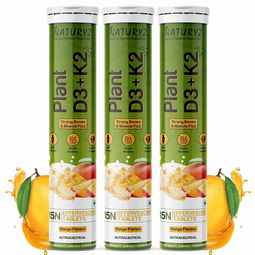 Naturyz Plant D3+K2,  15 tablet(s)  Mango (Pack of 3)