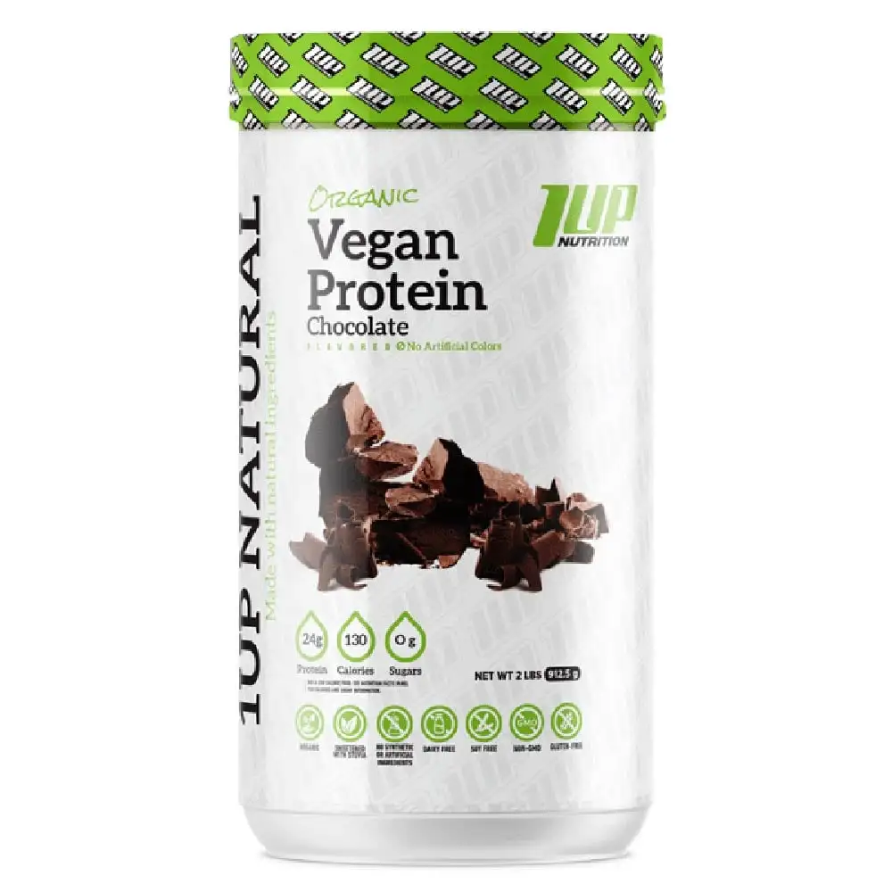 1UP Nutrition Organic Vegan Protein,  Chocolate  2 lb