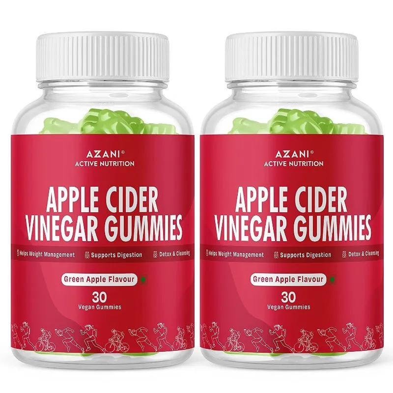 Azani Active Nutrition Apple Cider Vinegar Gummies With Mother (pack Of 2)