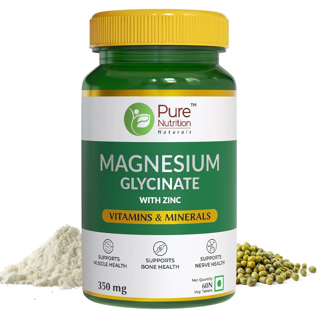 Pure Nutrition Magnesium Glycinate Tablets For Bone And Muscle Health