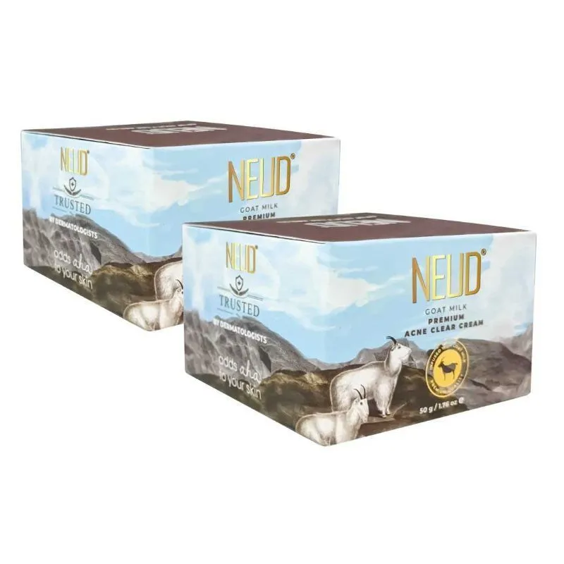 Neud Goat Milk Premium Acne Clear Cream For Men & Women - Pack of 2