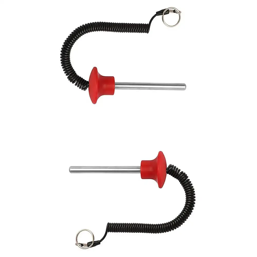 B Fit USA Magnetic Universal Weight Stack Selector Key (Pack of 2) Pin,  Black Plastic Knob PIN-PL-RED2