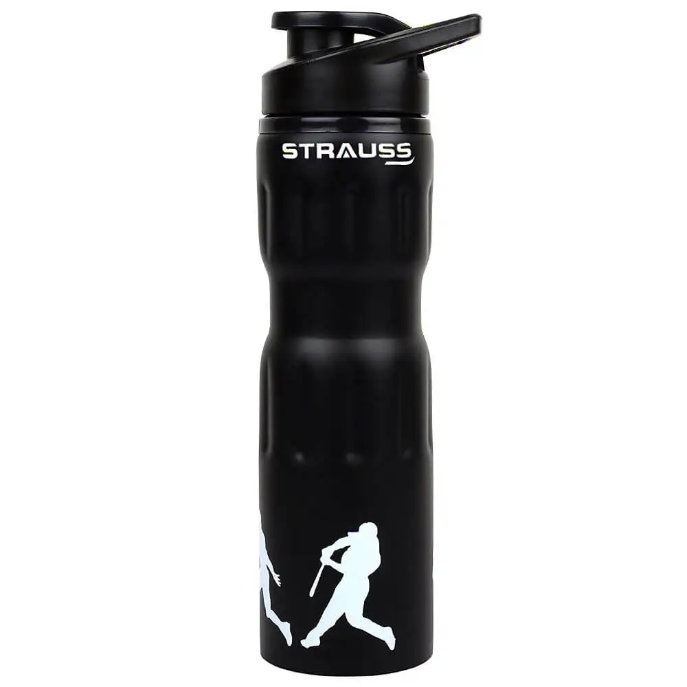 Strauss Stainless Steel Water Bottle,  Black  750 ml