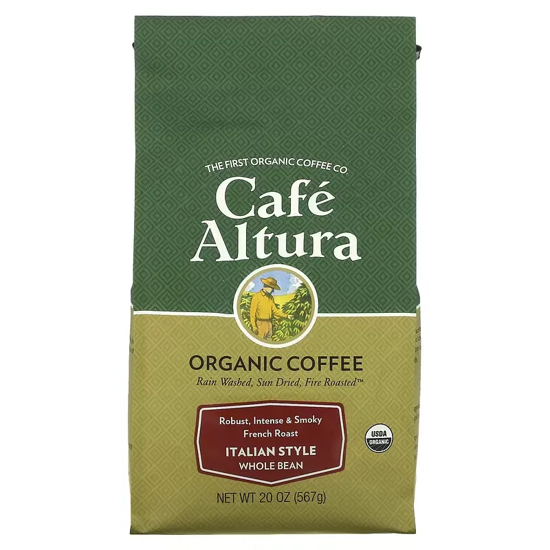 Organic Coffee, Italian Style, Whole Bean, French Roast, 20 oz (567 g)