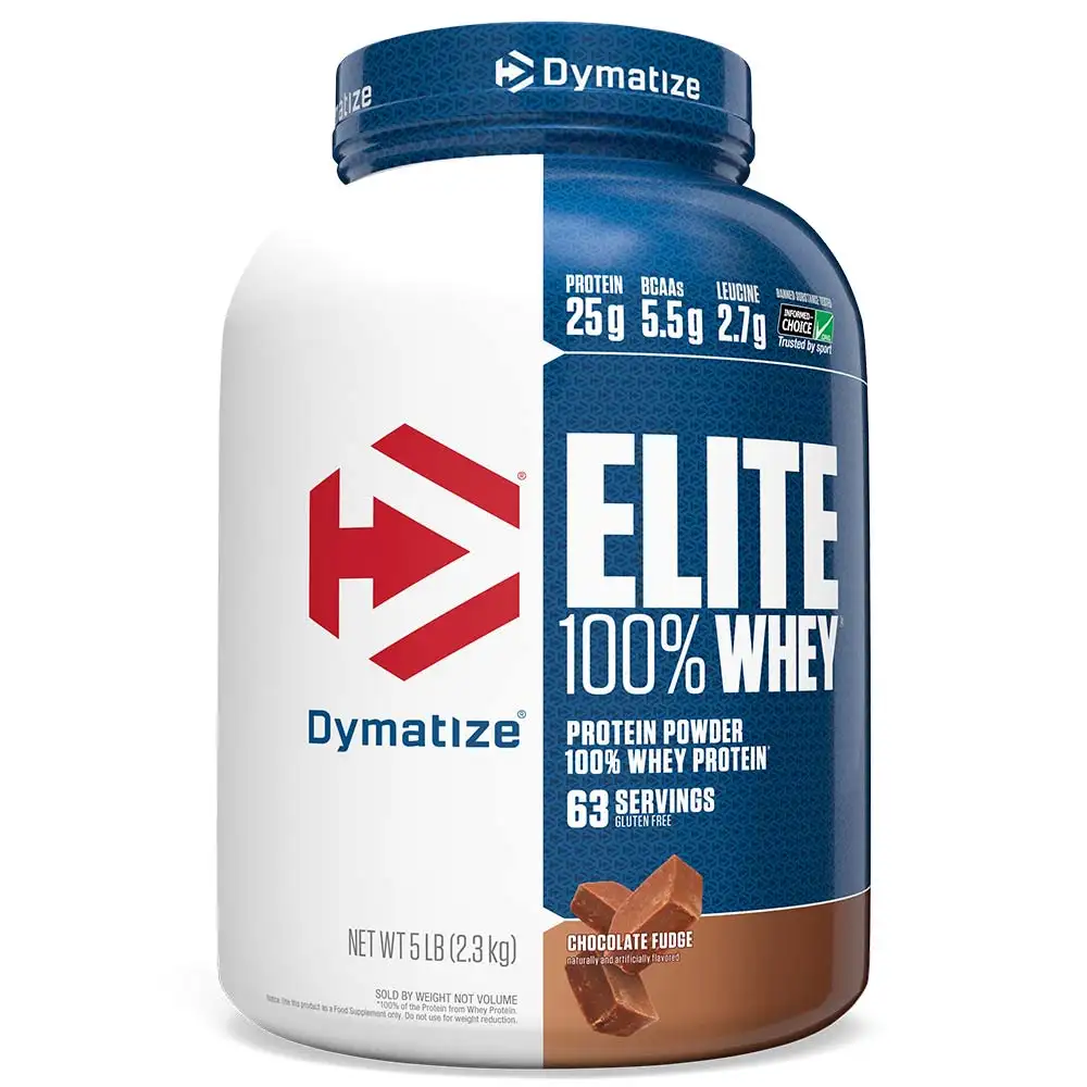 Dymatize Elite 100% Whey Protein,  5 lb  Chocolate Fudge