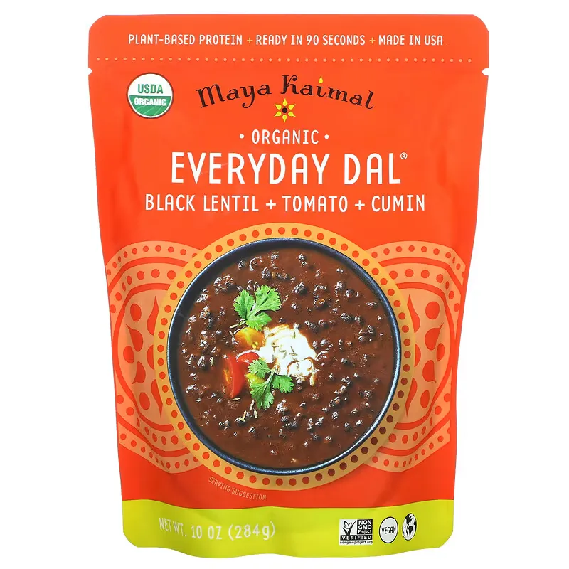 Organic Everyday Dal, Black Lentil + Tomato + Cumin, 10 oz (284 g)