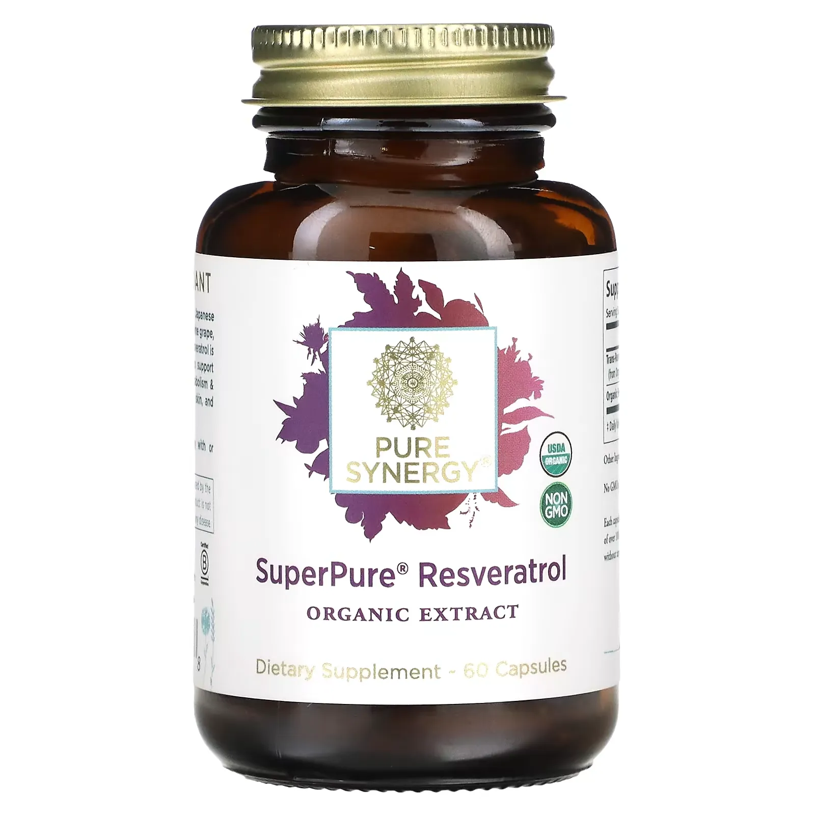 Super Pure Resveratrol, Organic Extract, 60 Capsules