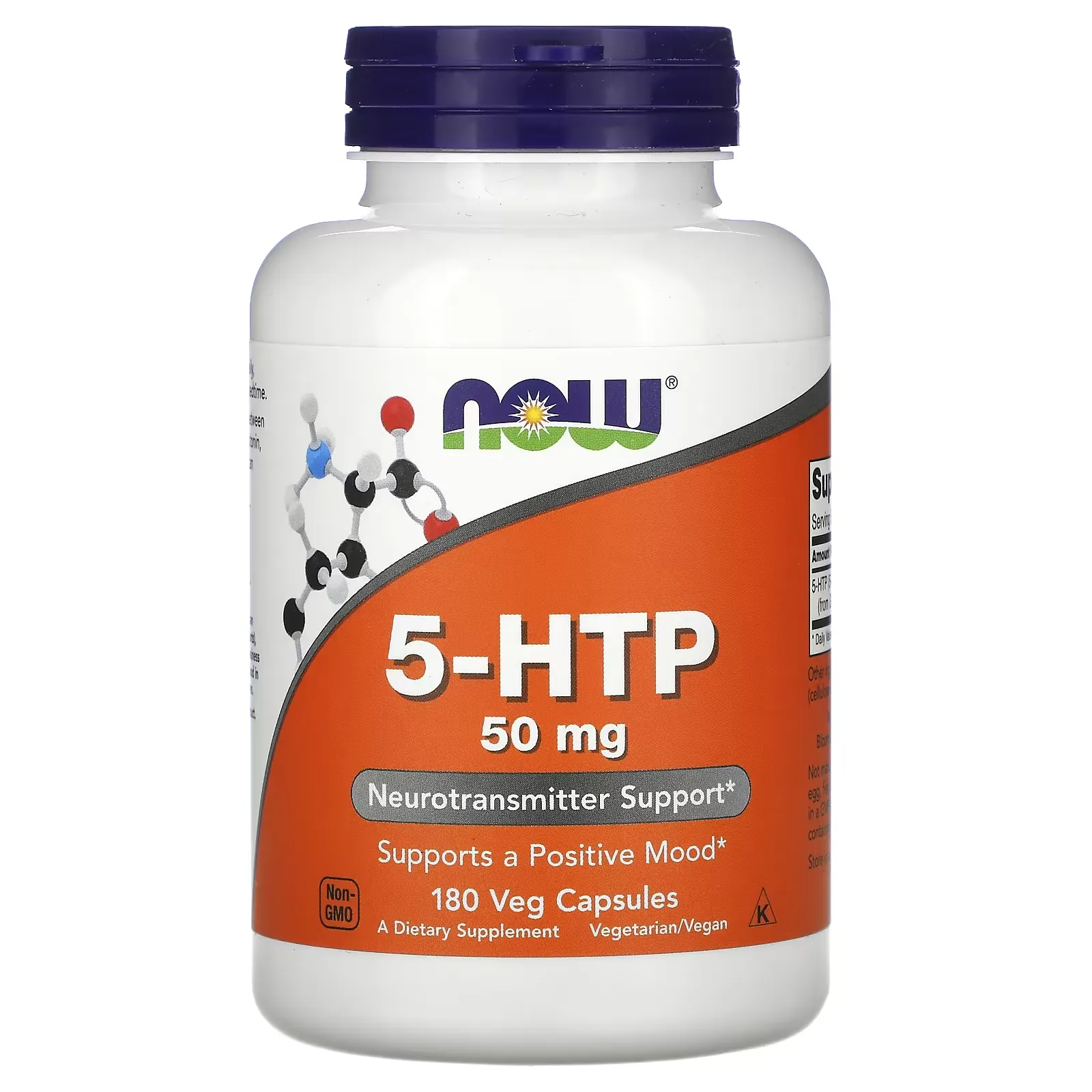 5-HTP, 50 mg, 180 Veg Capsules