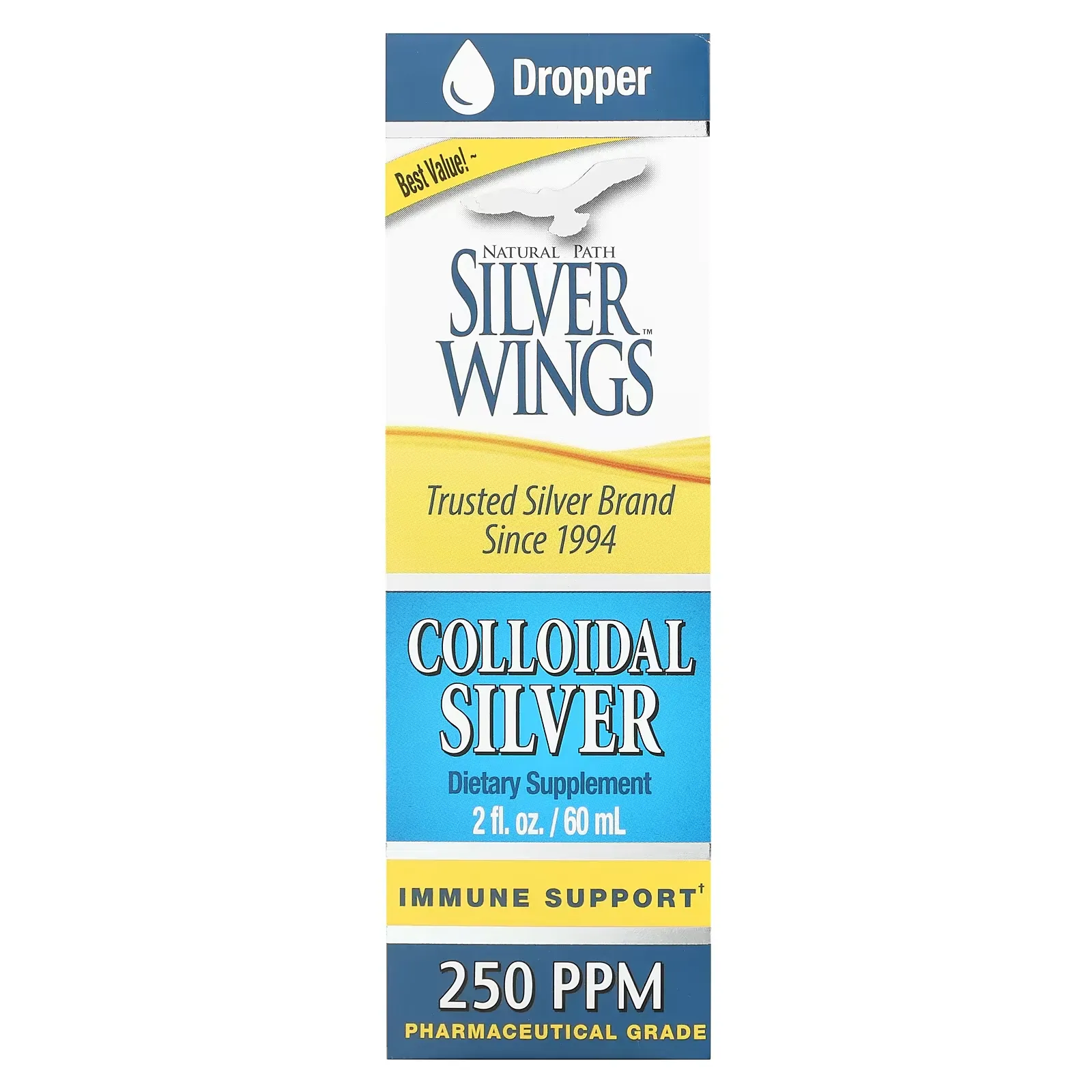 Colloidal Silver, 250 ppm, 2 fl oz (60 ml)