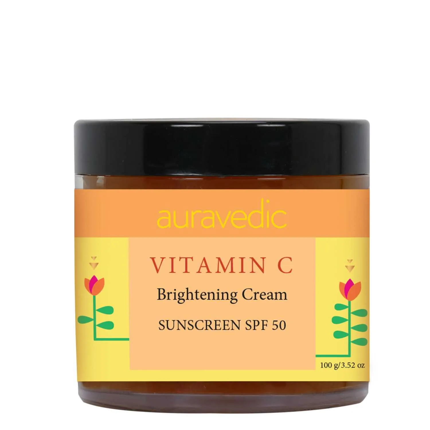 AuraVedic Vitamin C Brightening Cream Sunscreen SPF 50 Vitamin C Face Cream With Vitamin C