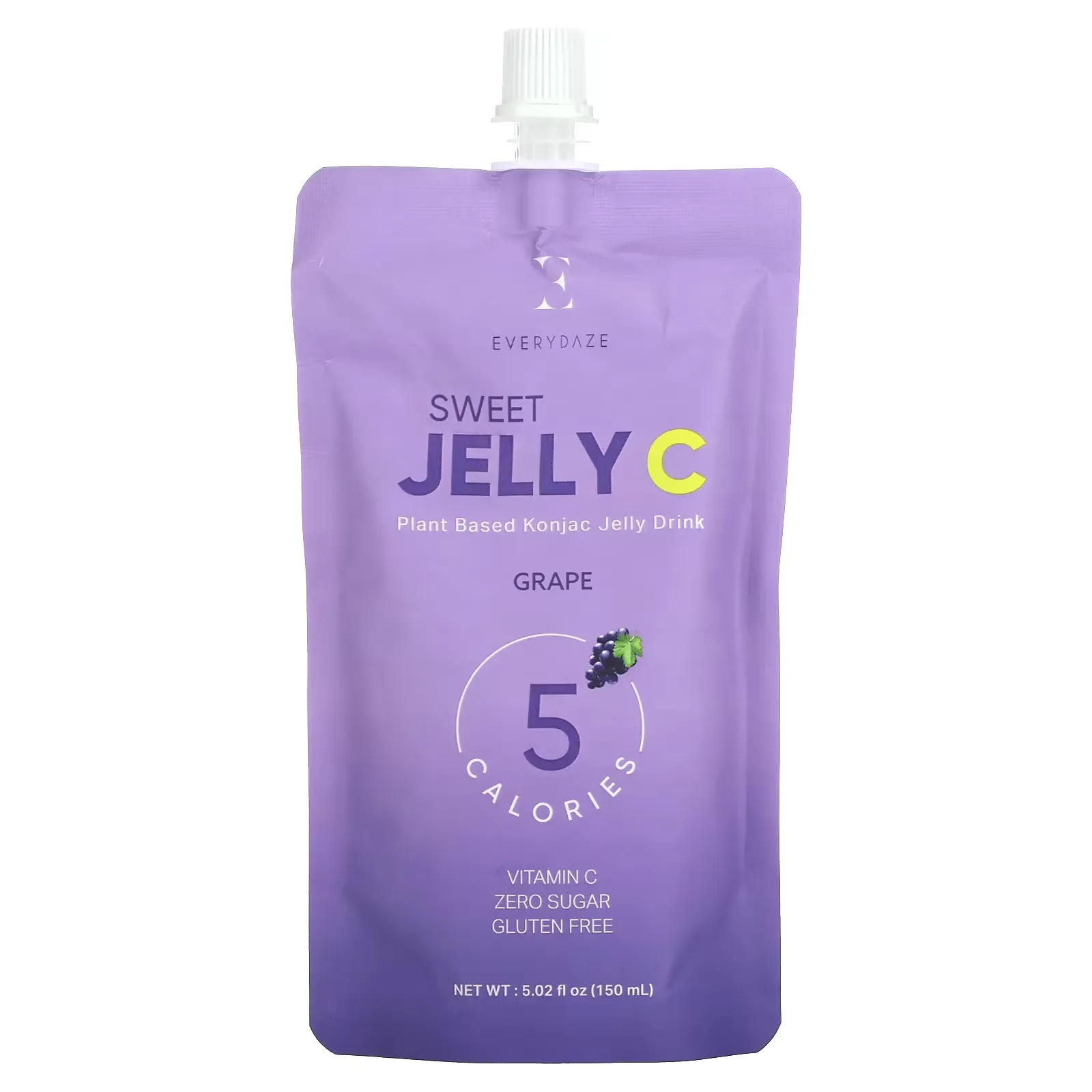 Sweet Jelly C, Plant Based Konjac Jelly Drink, Grape, 5.02 fl oz (150 ml)