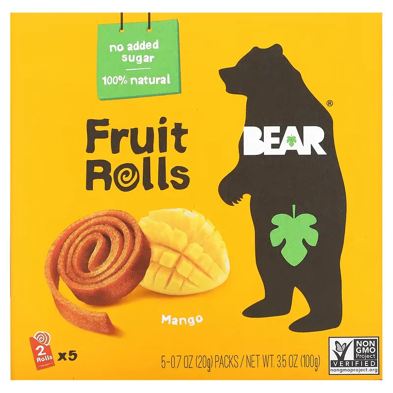 Fruit Rolls, Mango, 5 Packs, 0.7 oz (20 g) Each