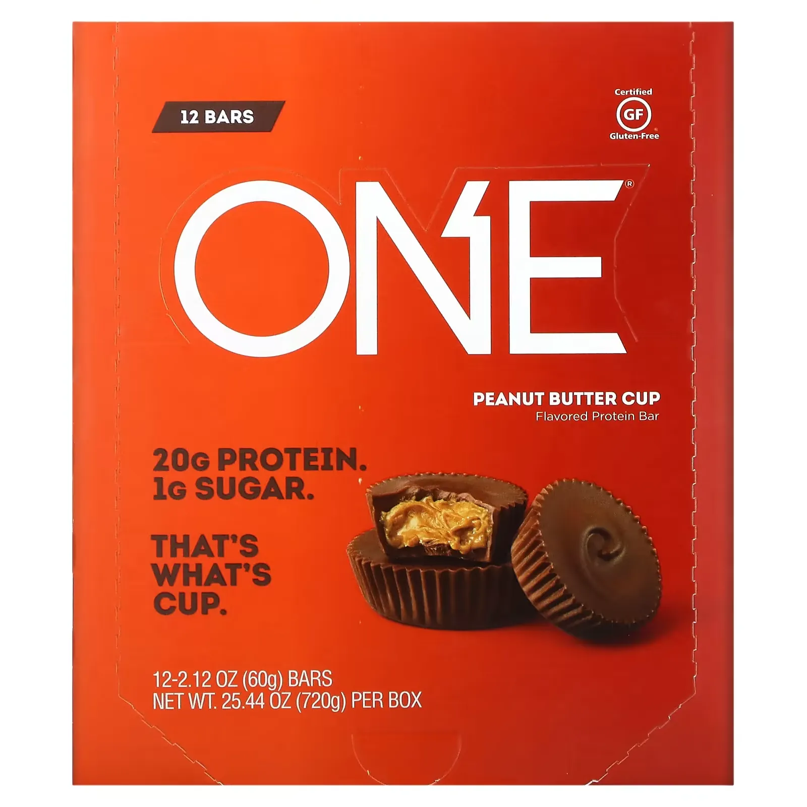 ONE Bar, Peanut Butter Cup, 12 Bars, 2.12 oz (60 g) Each