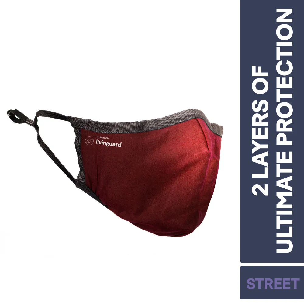 Livinguard Face Mask Street Medium - Bordaux