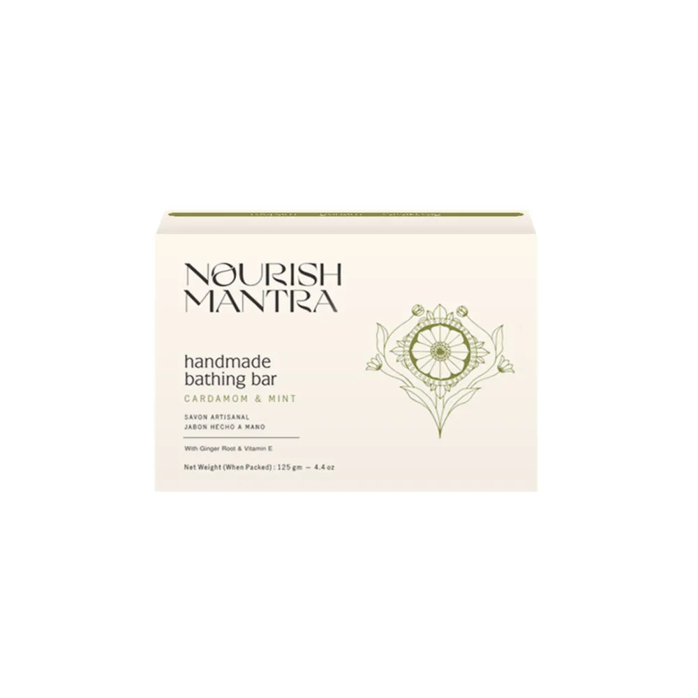 Nourish Mantra Cardamom & Mint Handmade Bathing Bar Soap