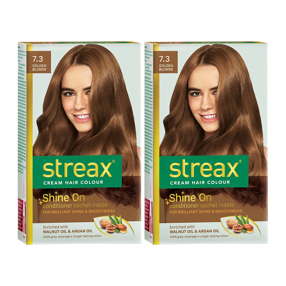 Streax Hair Colour - Golden Blonde 7.3 Pack Of 2