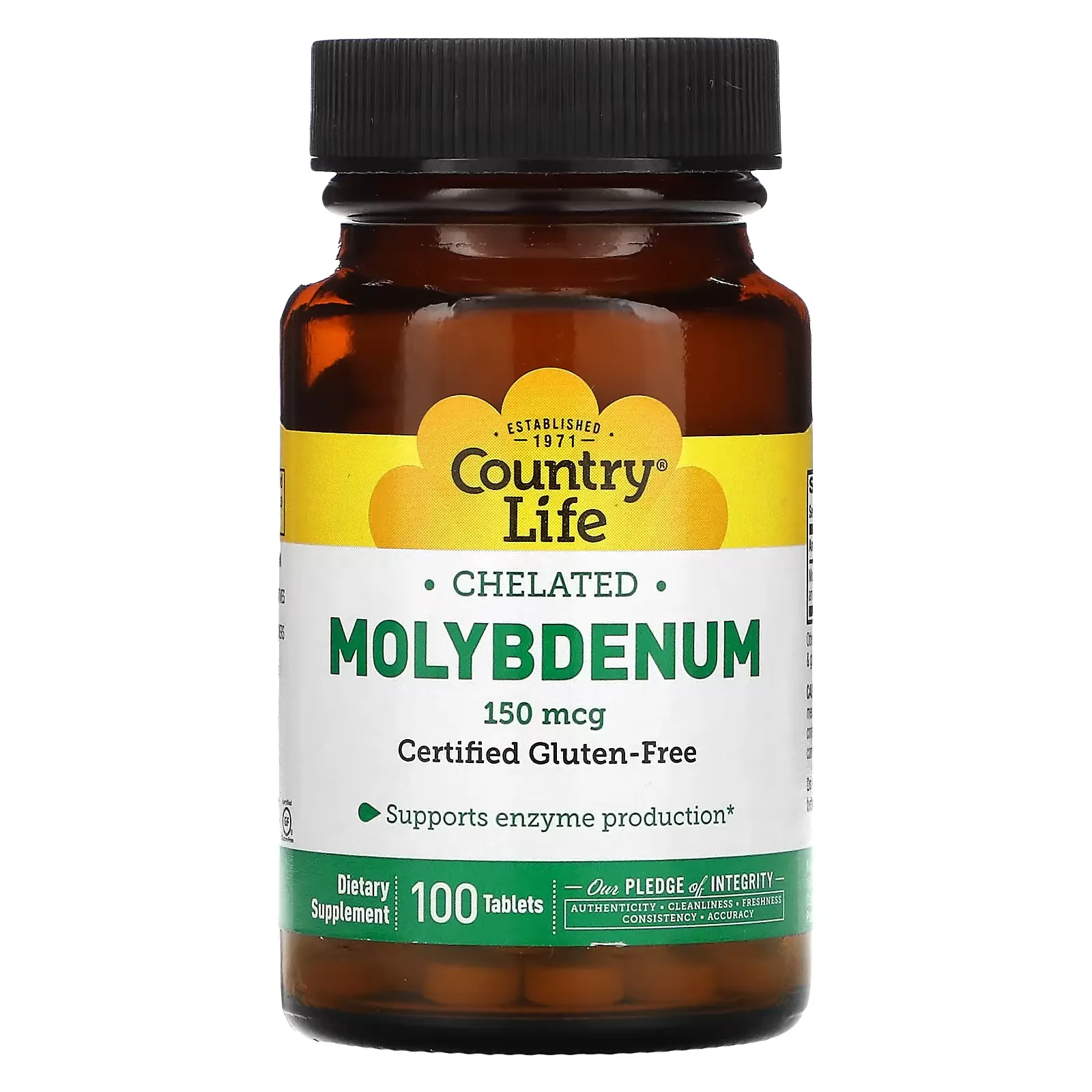 Chelated Molybdenum, 150 mcg, 100 Tablets