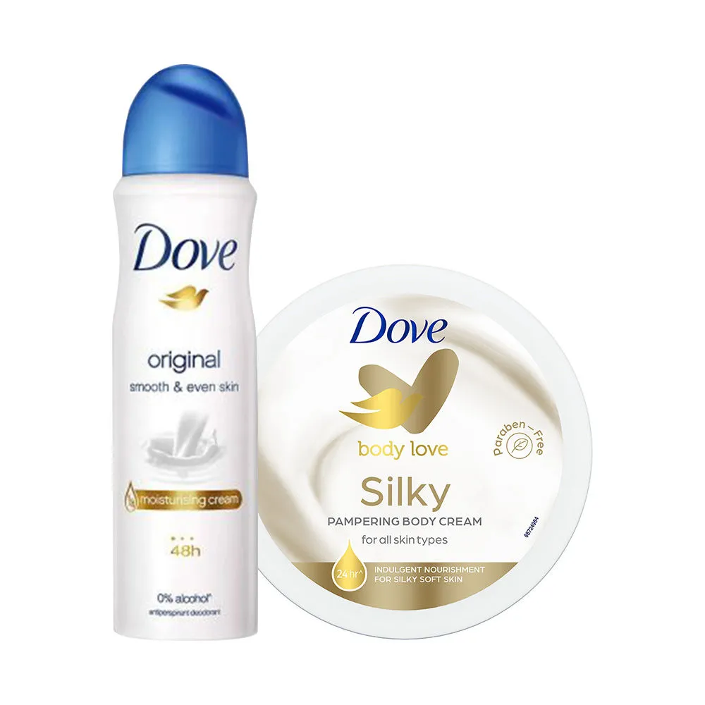 Dove Body Love Silky Pampering Body Cream Silky Soft Skin Paraben Free