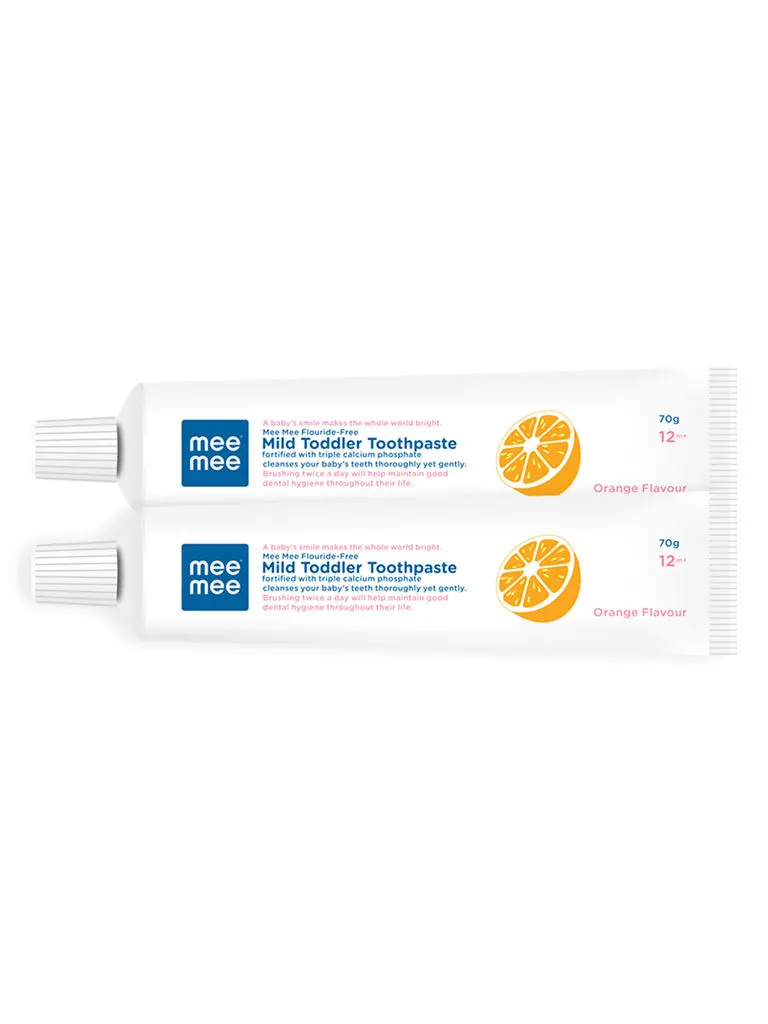 Mee Mee Fluoride Free Orange Flavor Toothpaste - (Pack Of 2)