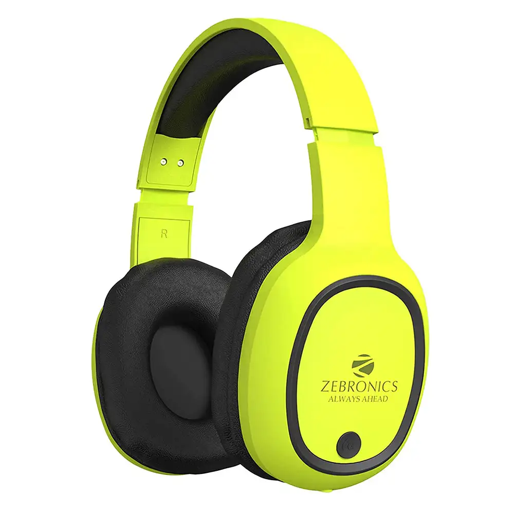 Zebronics Zeb-Thunder Wireless Headphone,  Neon Yellow