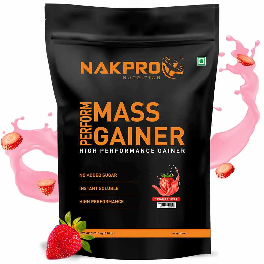 Nakpro Perform Mass Gainer,  2.2 lb  Strawberry