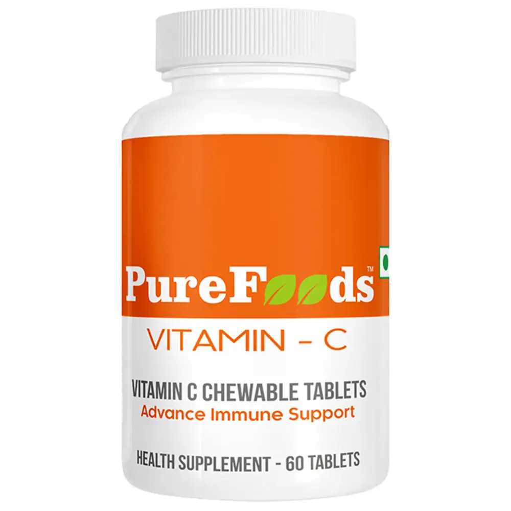 PureFoods Vitamin-C,  60 chewable tablet(s)  Unflavoured